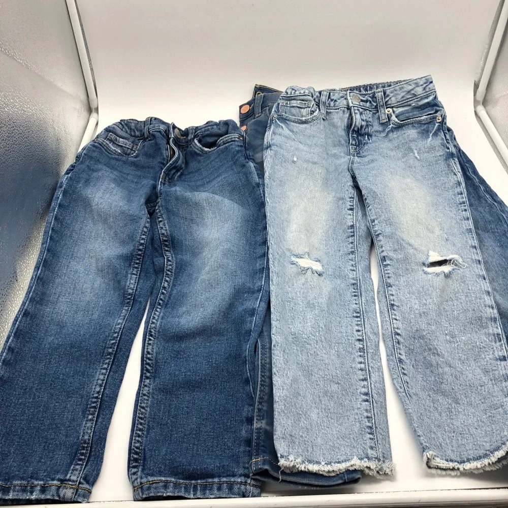 Girls Size 7 Jeans Pants BUNDLE Wide Leg Boot Cut Skinny Gap Old Navy Justice
